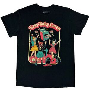 Creepy Co Easy-Bake Coven Halloween Witch T-Shirt Black 100% Cotton Adult Size M